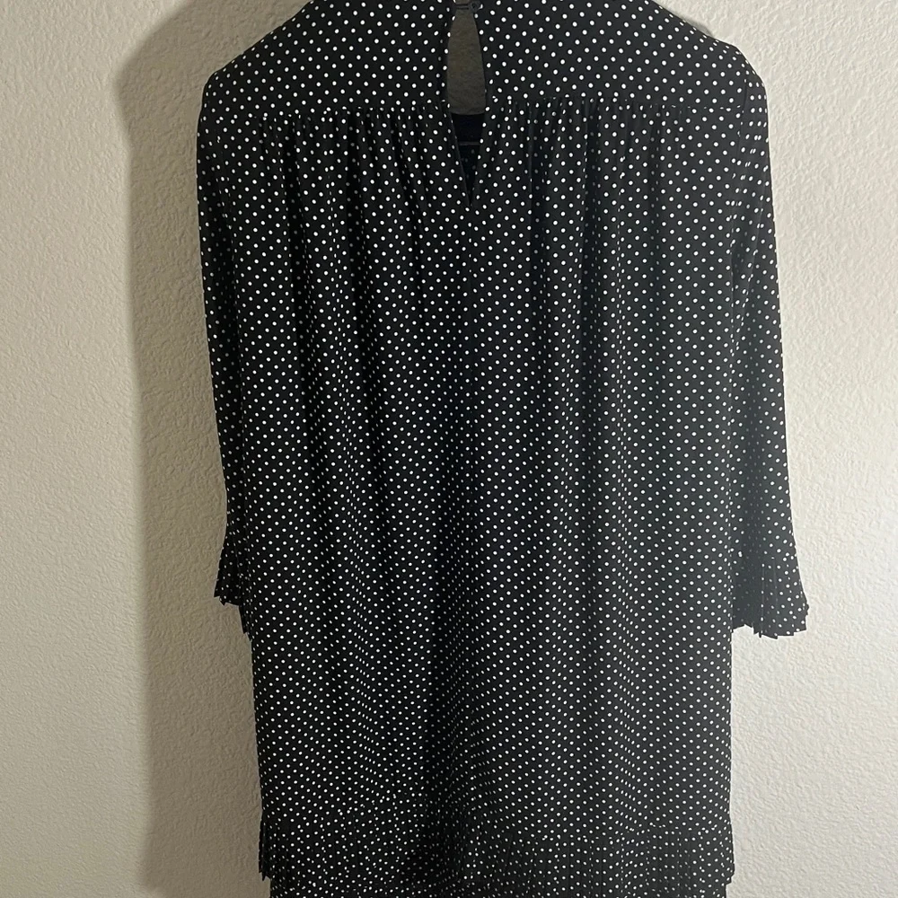kate spade Black and White Polka Dot Midi Dress